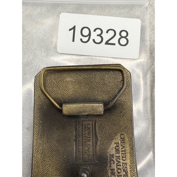 Vintage Kalo Belt Buckle Kalo Labs KC MO Farmers - Picture 7 of 7